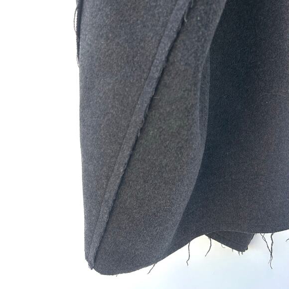 Helmut Lang Oversized Cocoon Cardigan Coat Blazer Wool Cashmere Charcoal Gray S - Picture 9 of 11